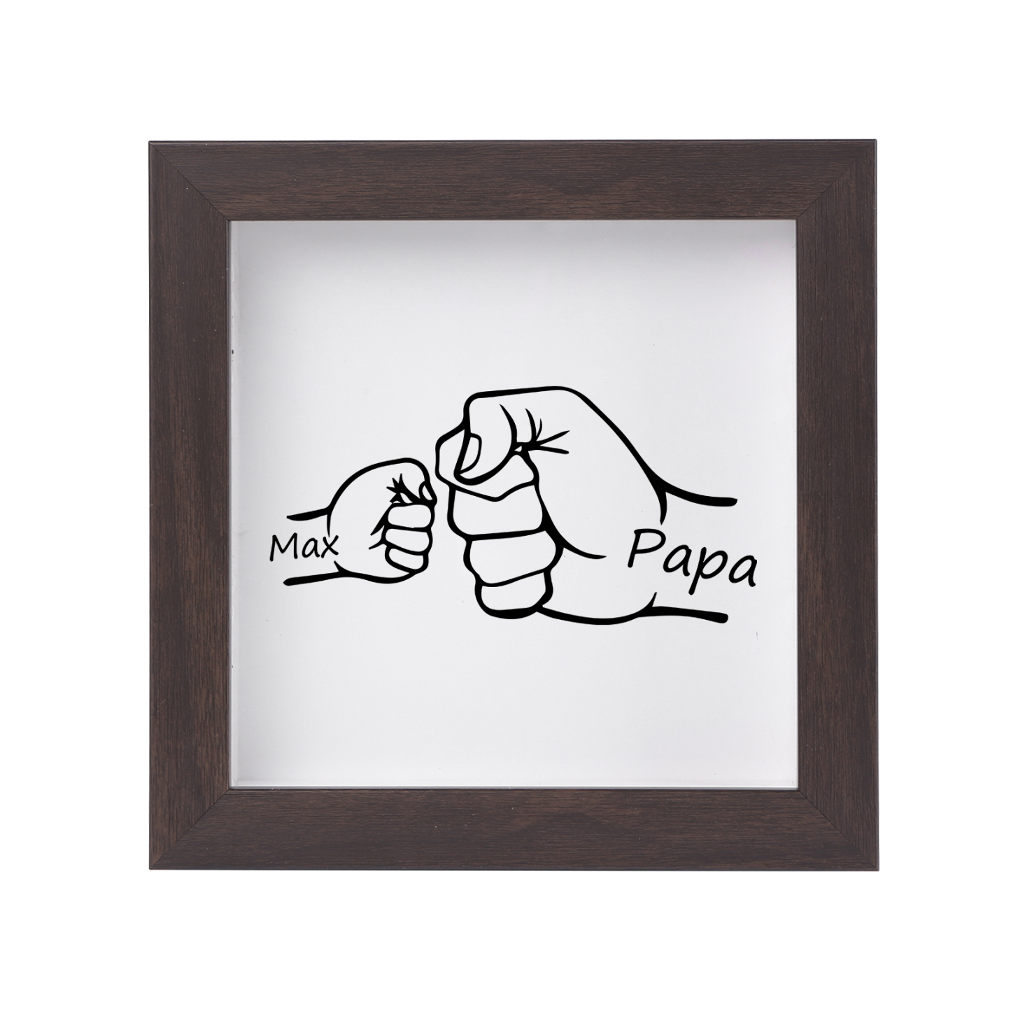 1 Name - Personalized Dad Fist Frame - Father’s Day Gift