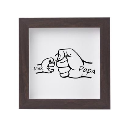 1 Name - Personalized Dad Fist Frame - Father’s Day Gift