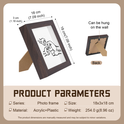 2 Names - Personalized Dad Fist Frame - Father’s Day Gift