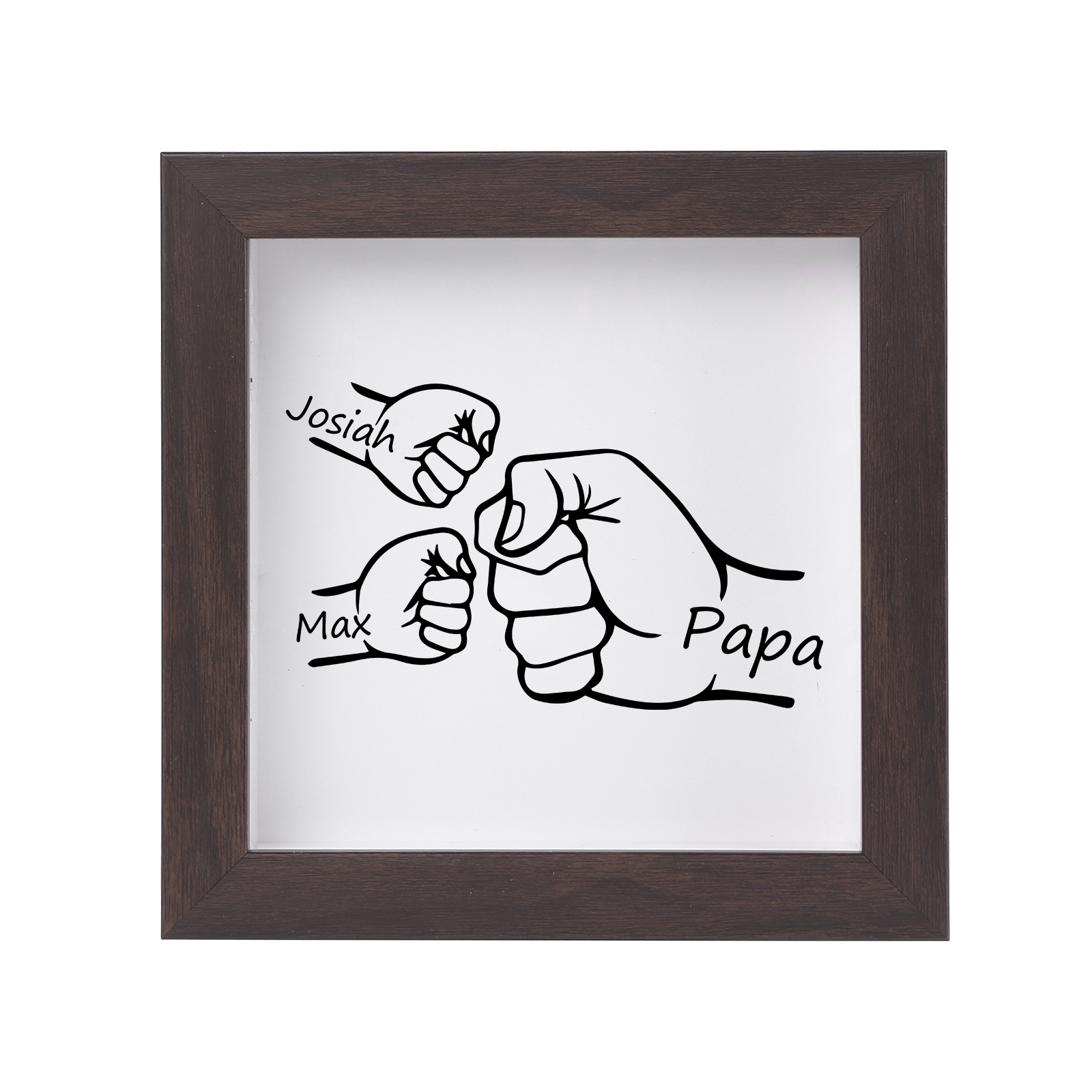 2 Names - Personalized Dad Fist Frame - Father’s Day Gift