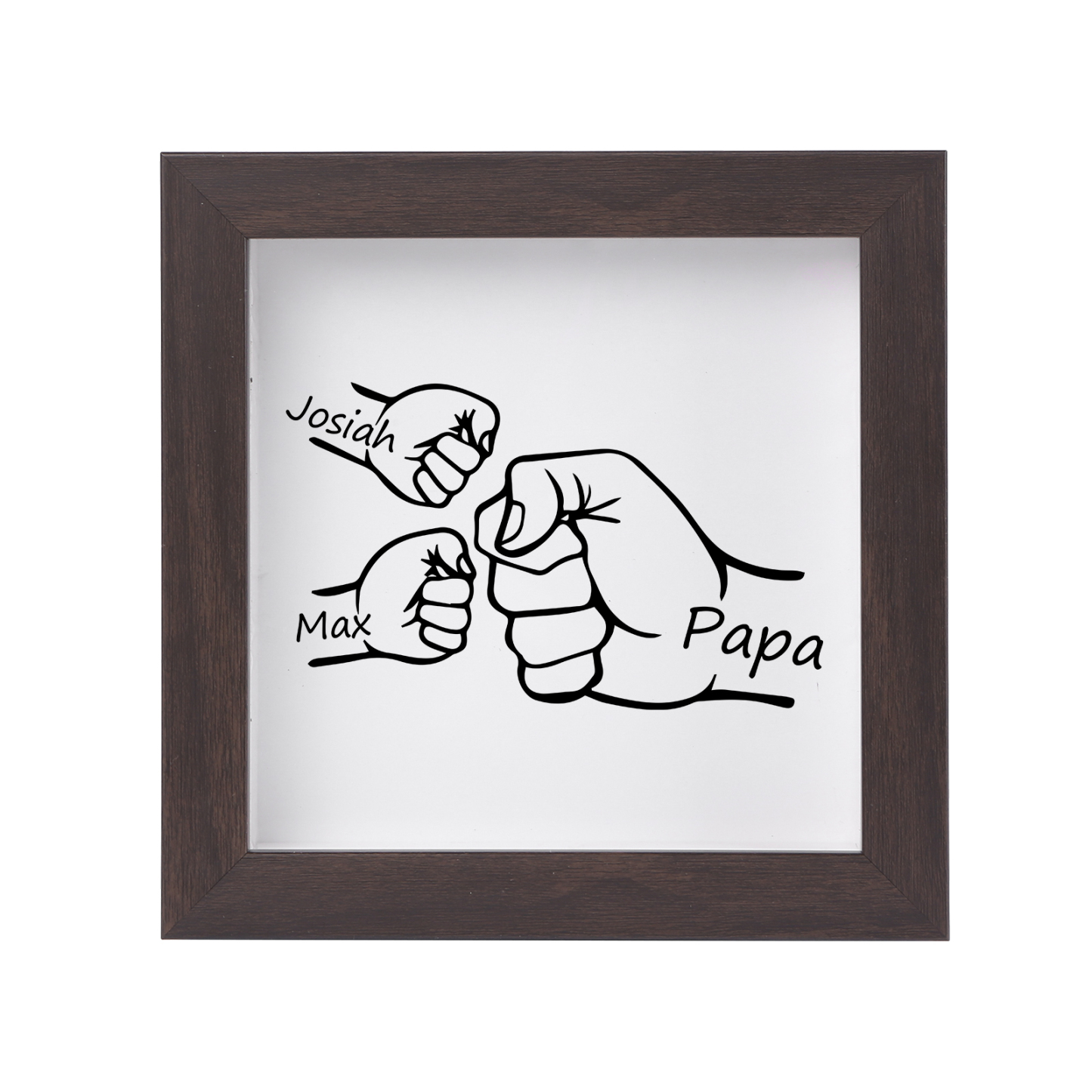 2 Names - Personalized Dad Fist Frame - Father’s Day Gift