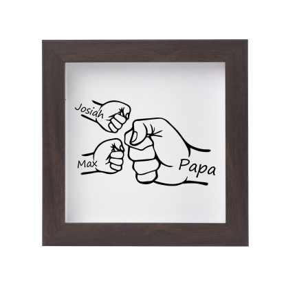 2 Names - Personalized Dad Fist Frame - Father’s Day Gift