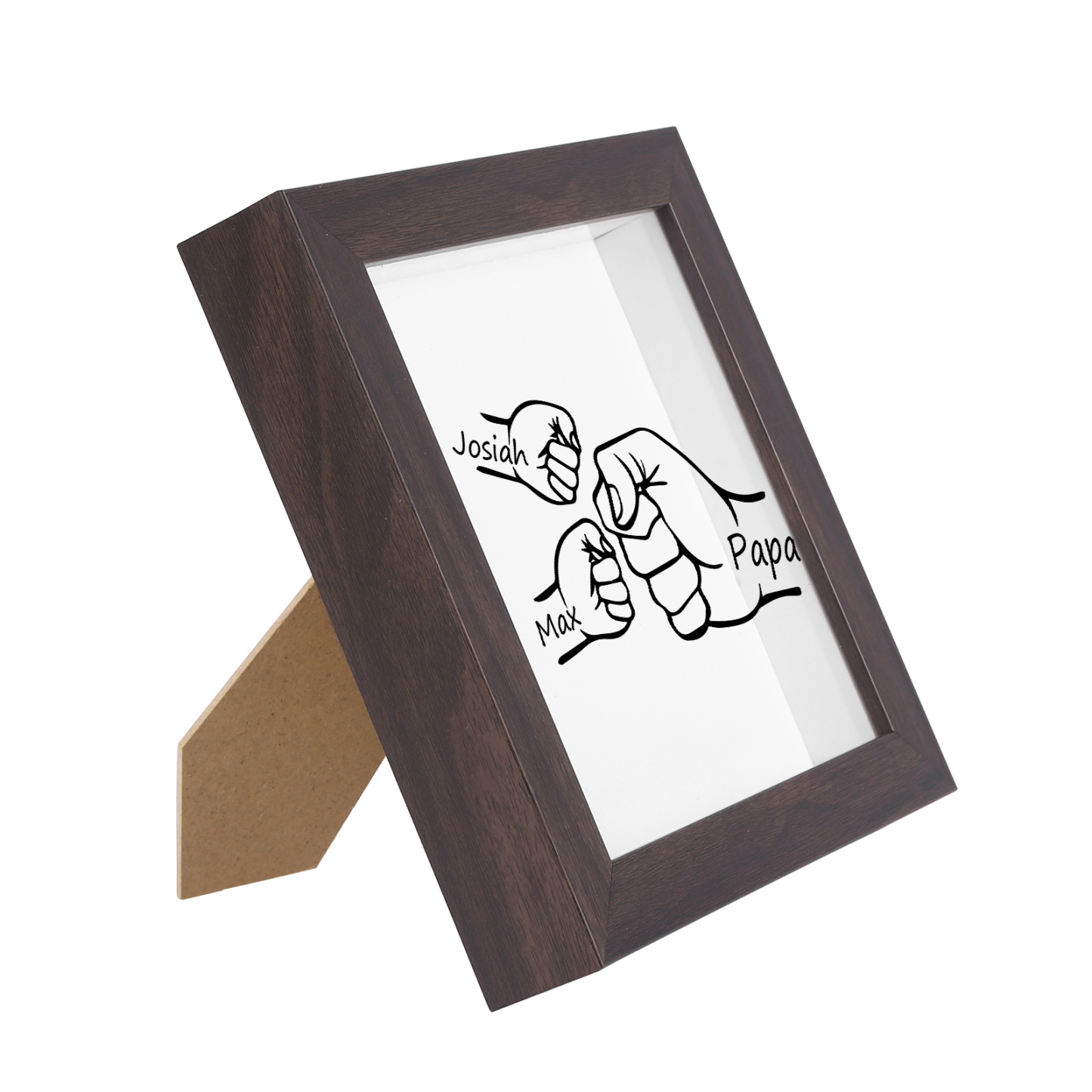 2 Names - Personalized Dad Fist Frame - Father’s Day Gift