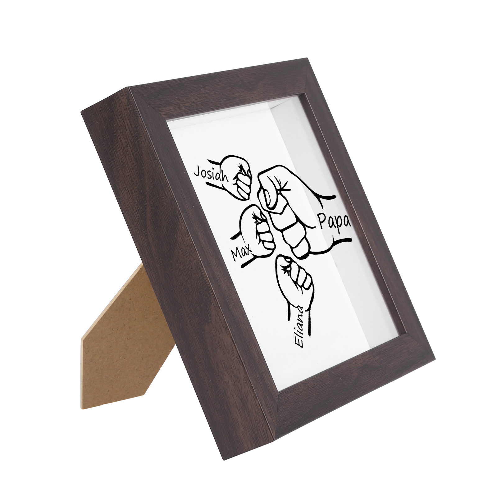 3 Names - Personalized Dad Fist Frame - Father’s Day Gift