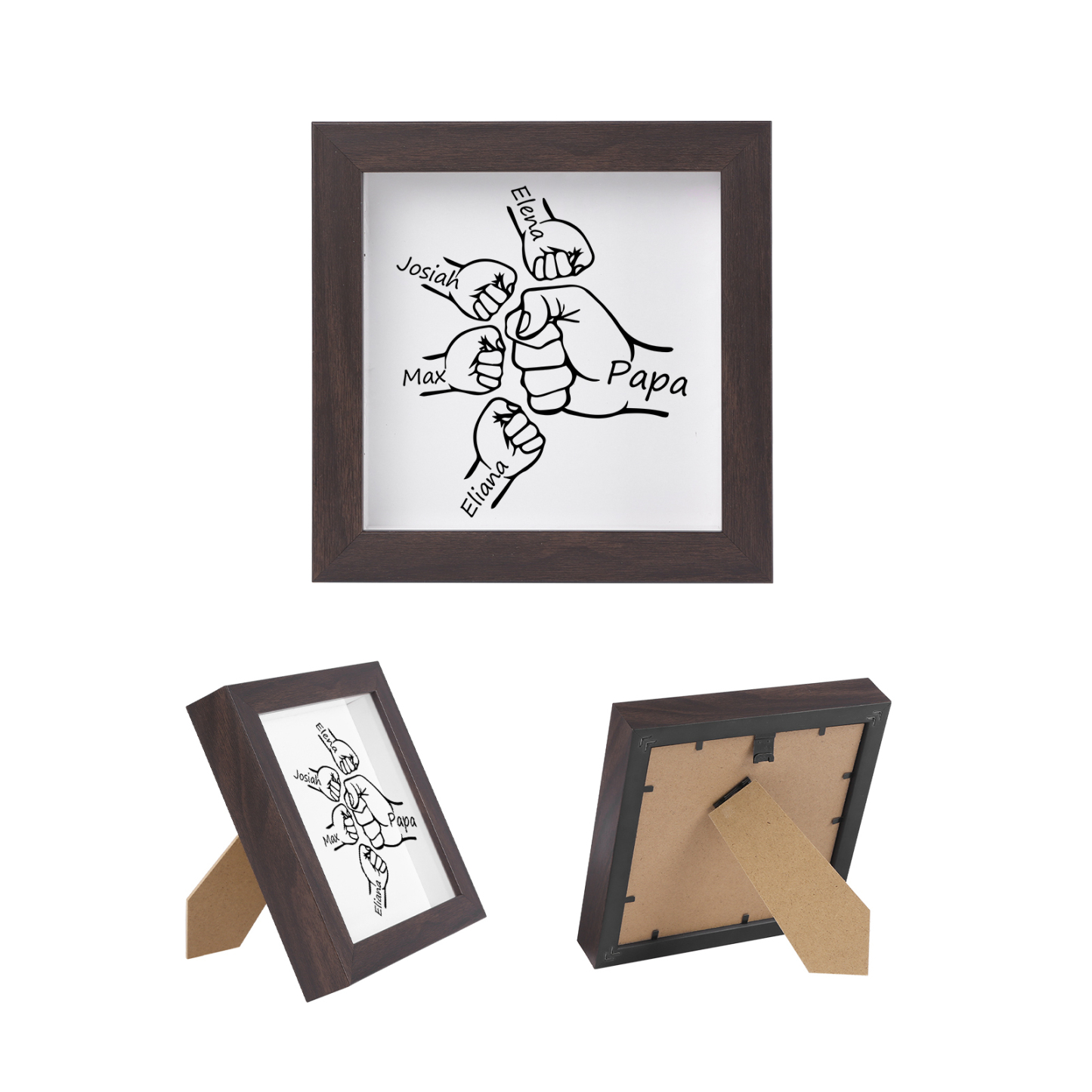 4 Names - Personalized Dad Fist Frame - Father’s Day Gift