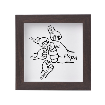 4 Names - Personalized Dad Fist Frame - Father’s Day Gift