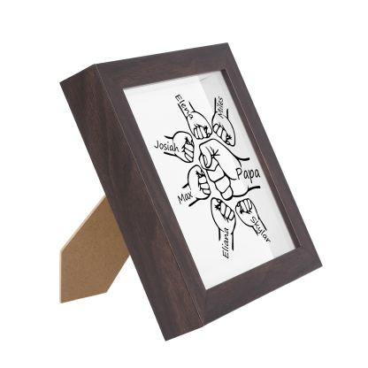 6 Names - Personalized Dad Fist Frame - Father’s Day Gift