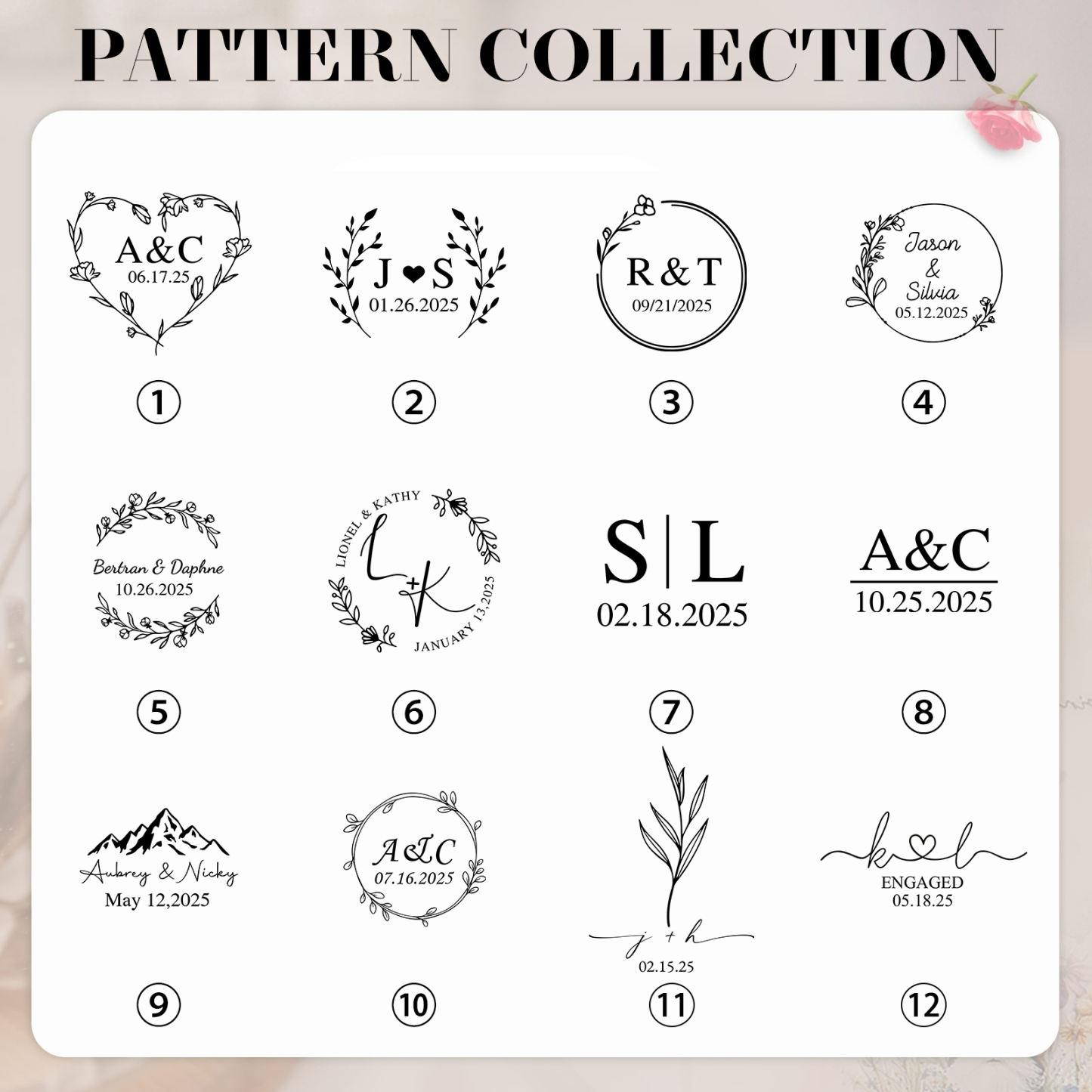 Unique Pitcher Style Engagement Vase – Personalized Ceramic Engagement Vase with Custom Names & Date – with Bow & Custom Names