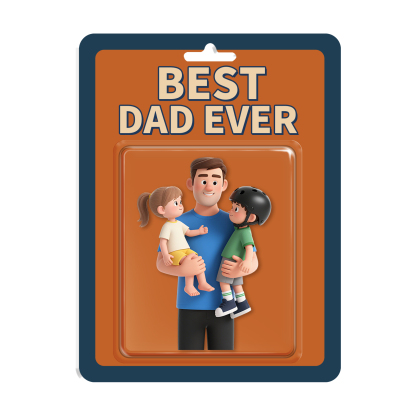 Personalized 3D Acrylic Pendant – Practical “Best Dad Ever” Photo  Hanging Ornament for Car or Home