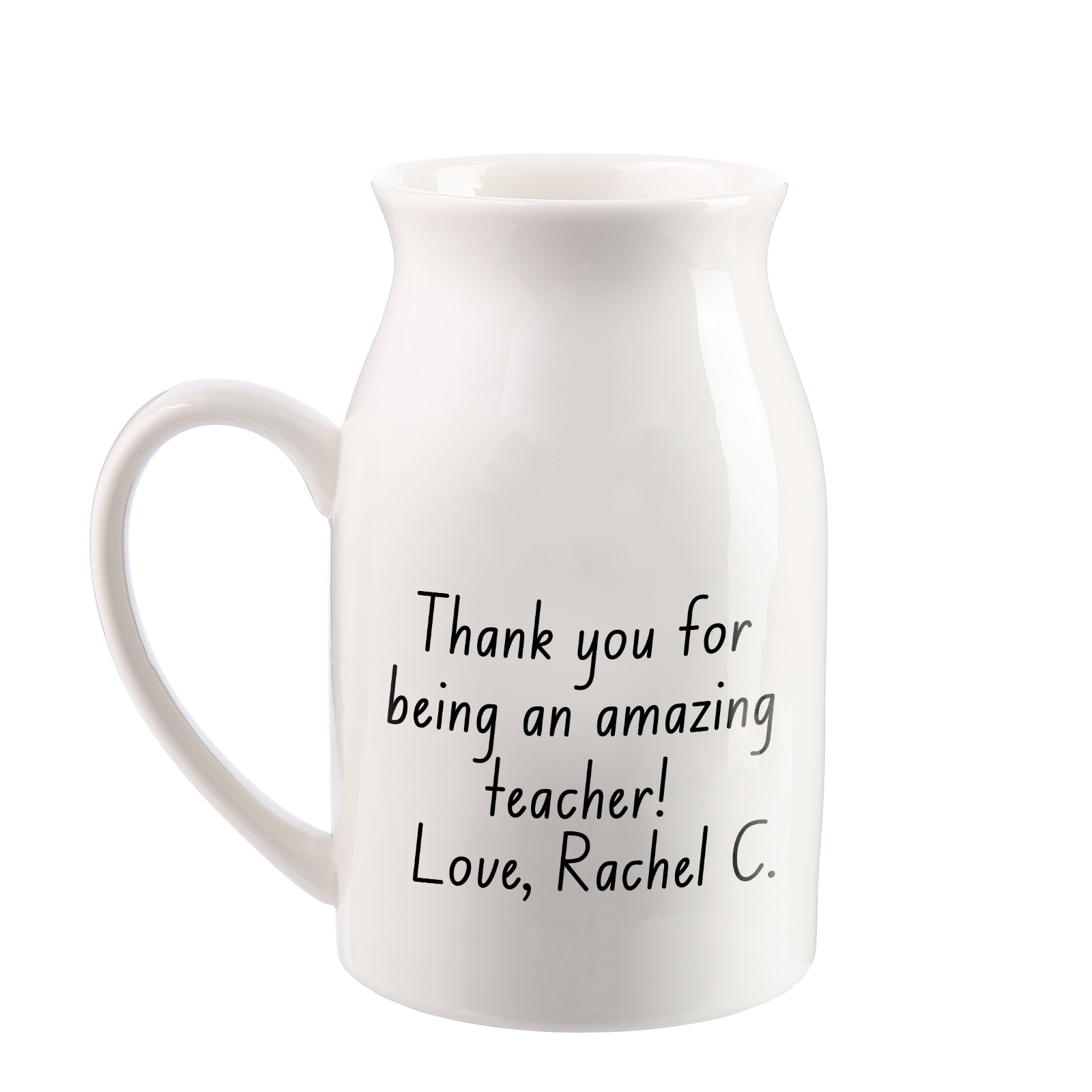Personalized Teacher Gift Vase – Back to School Season - Unique Book & Floral Design for Teachers