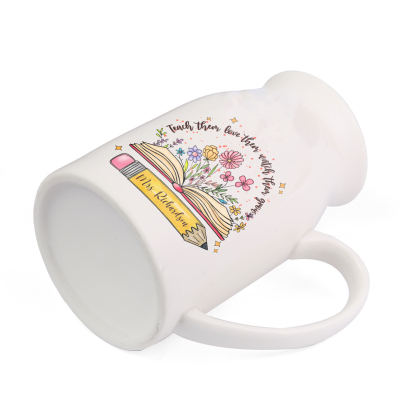 Personalized Teacher Gift Vase – Back to School Season - Unique Book & Floral Design for Teachers