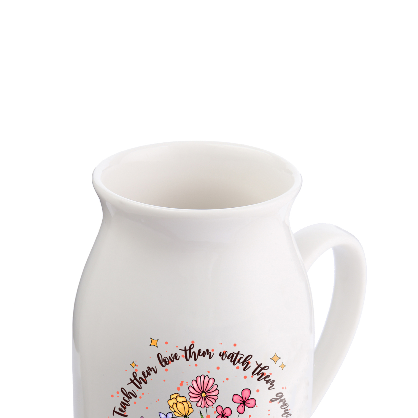 Personalized Teacher Gift Vase – Back to School Season - Unique Book & Floral Design for Teachers