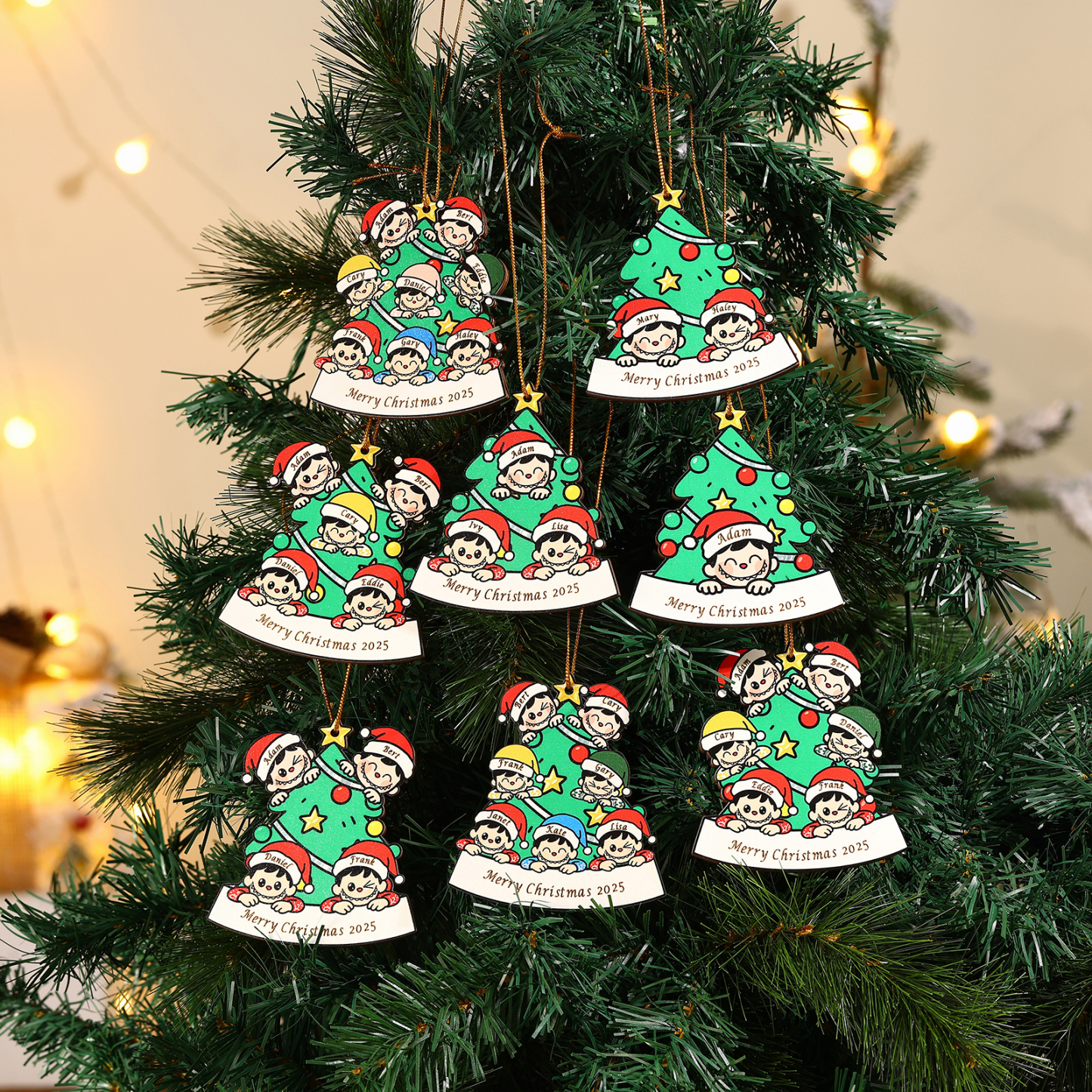 Personalized Family Christmas Tree Ornament 2025