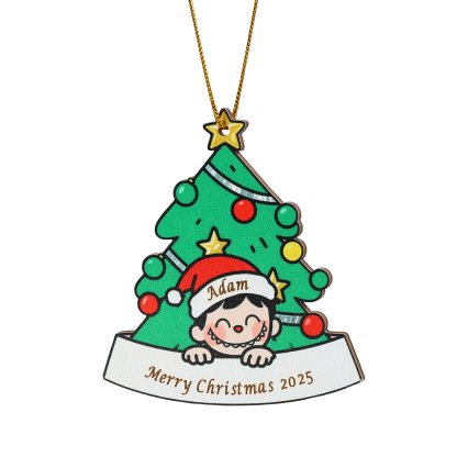 Personalized Family Christmas Tree Ornament 2025