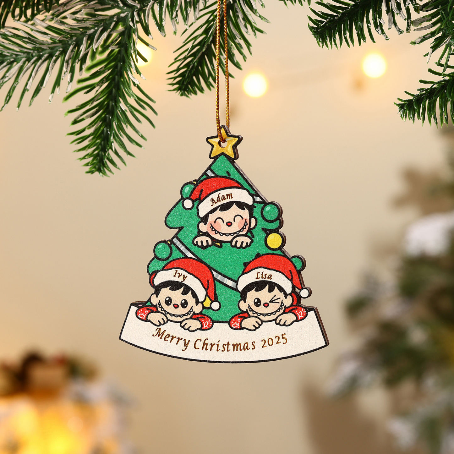 Personalized Family Christmas Tree Ornament 2025