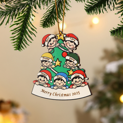 Personalized Family Christmas Tree Ornament 2025
