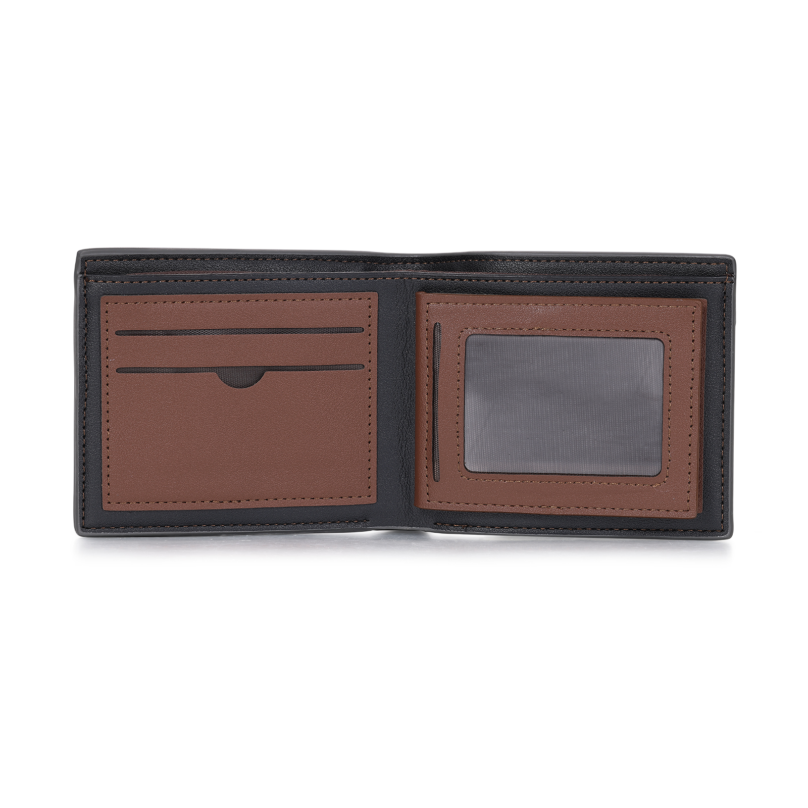 Personalized Men’s Leather Bifold Wallet with Engraved photo Custom Initials and Name