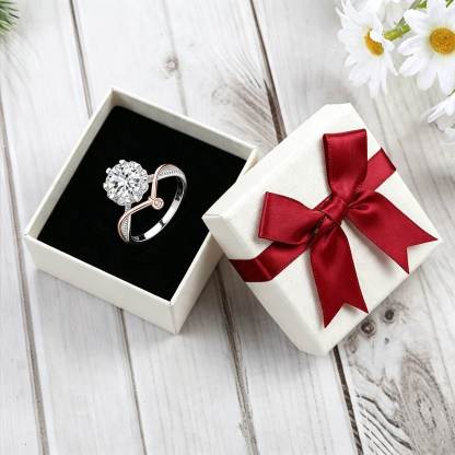 925 Sterling Silver Moissanite Ring – Elegant & Brilliant – Perfect Gift for Her