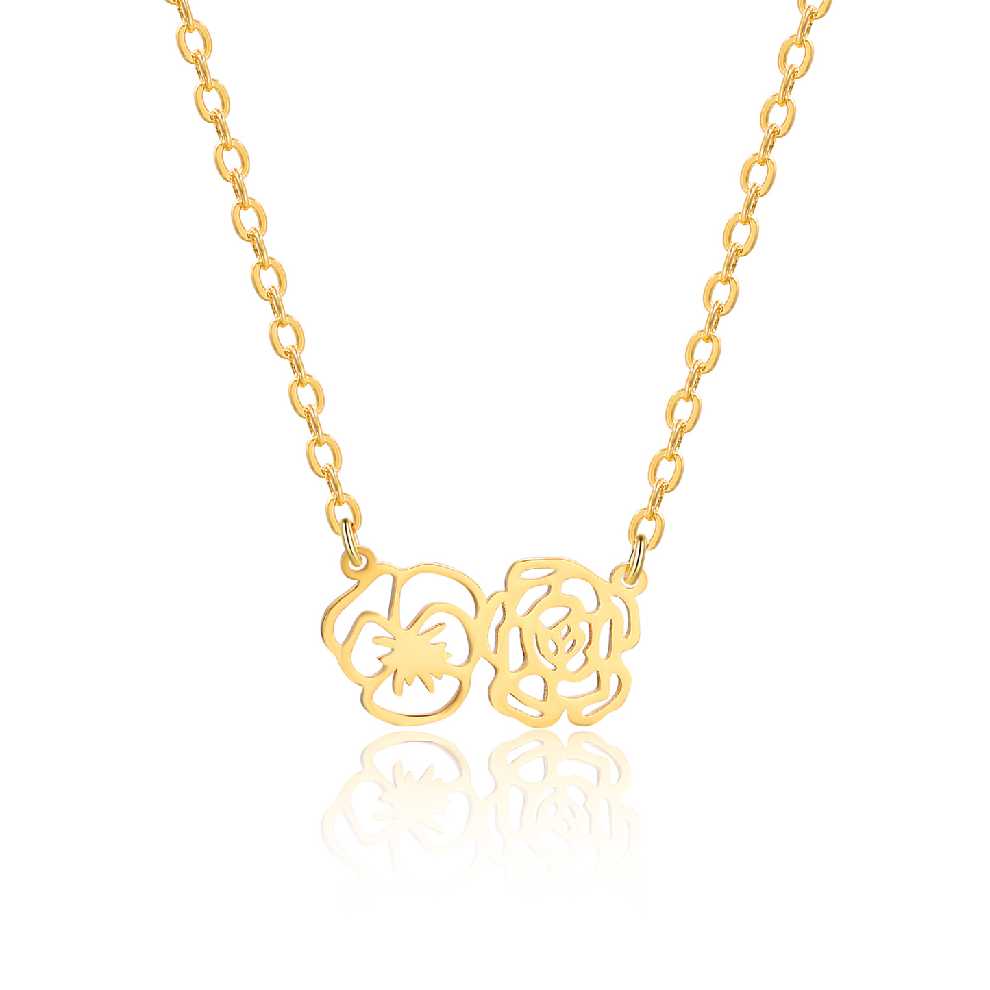 Personalized Birth Flower Earring Floral Dangle Earrings