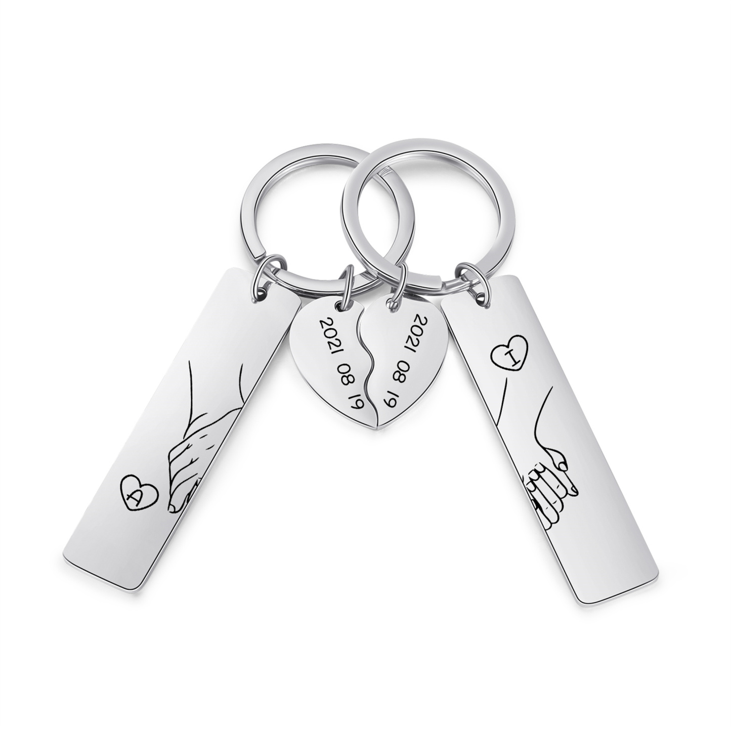 Personalized Fridge Magnet & Keyring Set - Customized with Photos, Dates, Letters & Songs Couple Gift- Valentine's Day Gift for Him | Jessemade