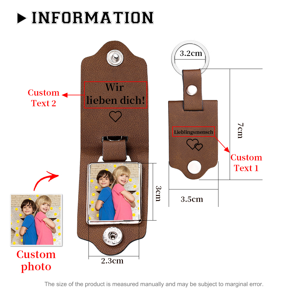 Personalized Men’s Wallet & Keyring Set – Custom Gift Box with Name, Photo, Letter, and Text – Valentine’s Day Gift for Him | Jessemade