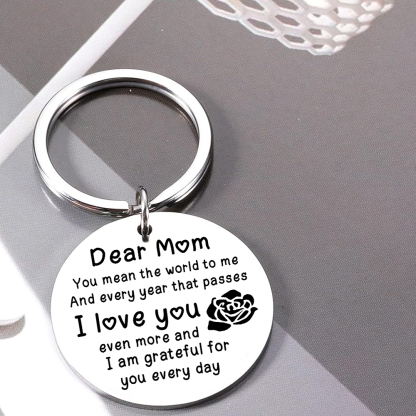 Personalized Text Pendant Keychain "Mom, I love you" Copywriting is A Special Gift For Mom