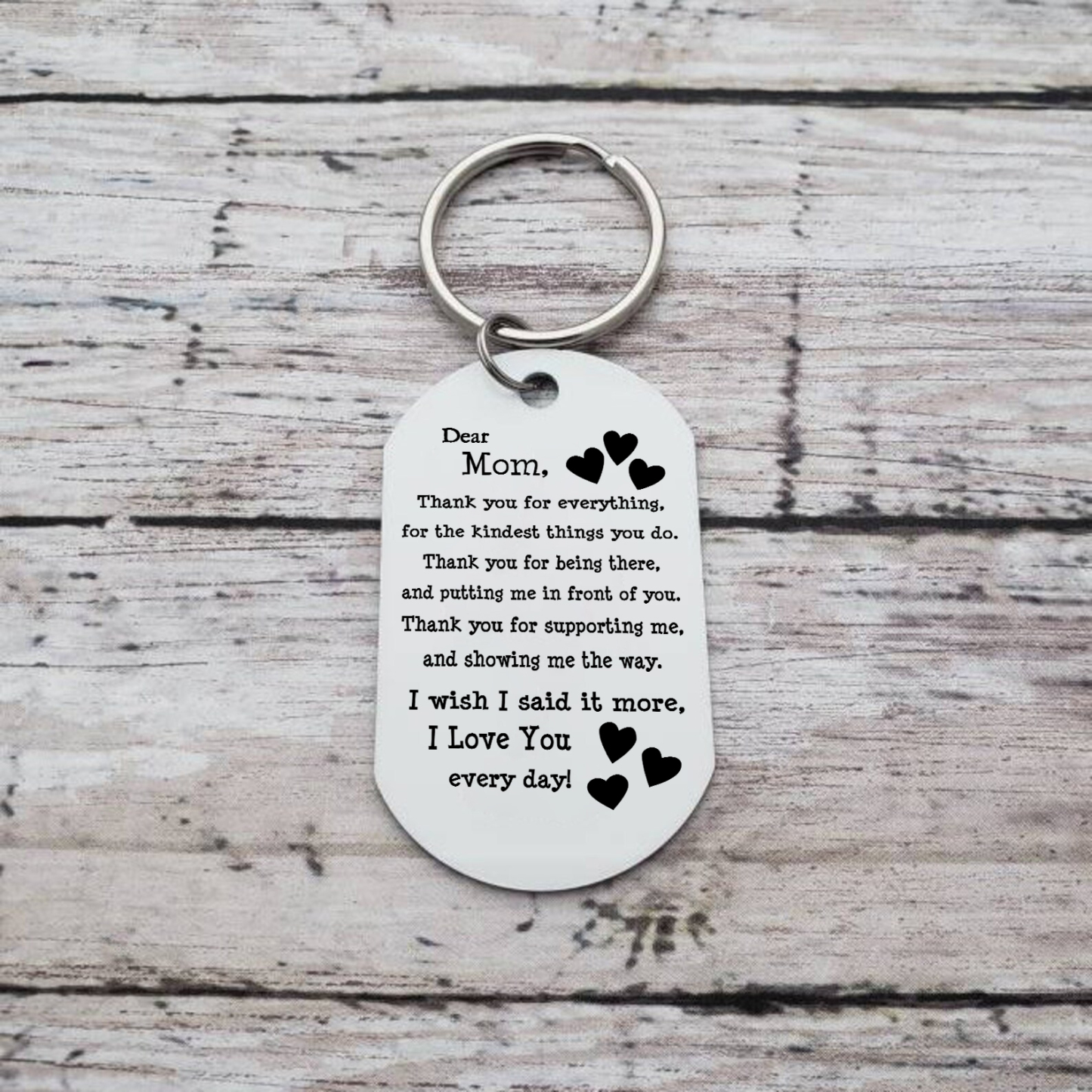 Personalized Text Pendant Keychain Copywriting is As A Mother's Day Gift For Mom