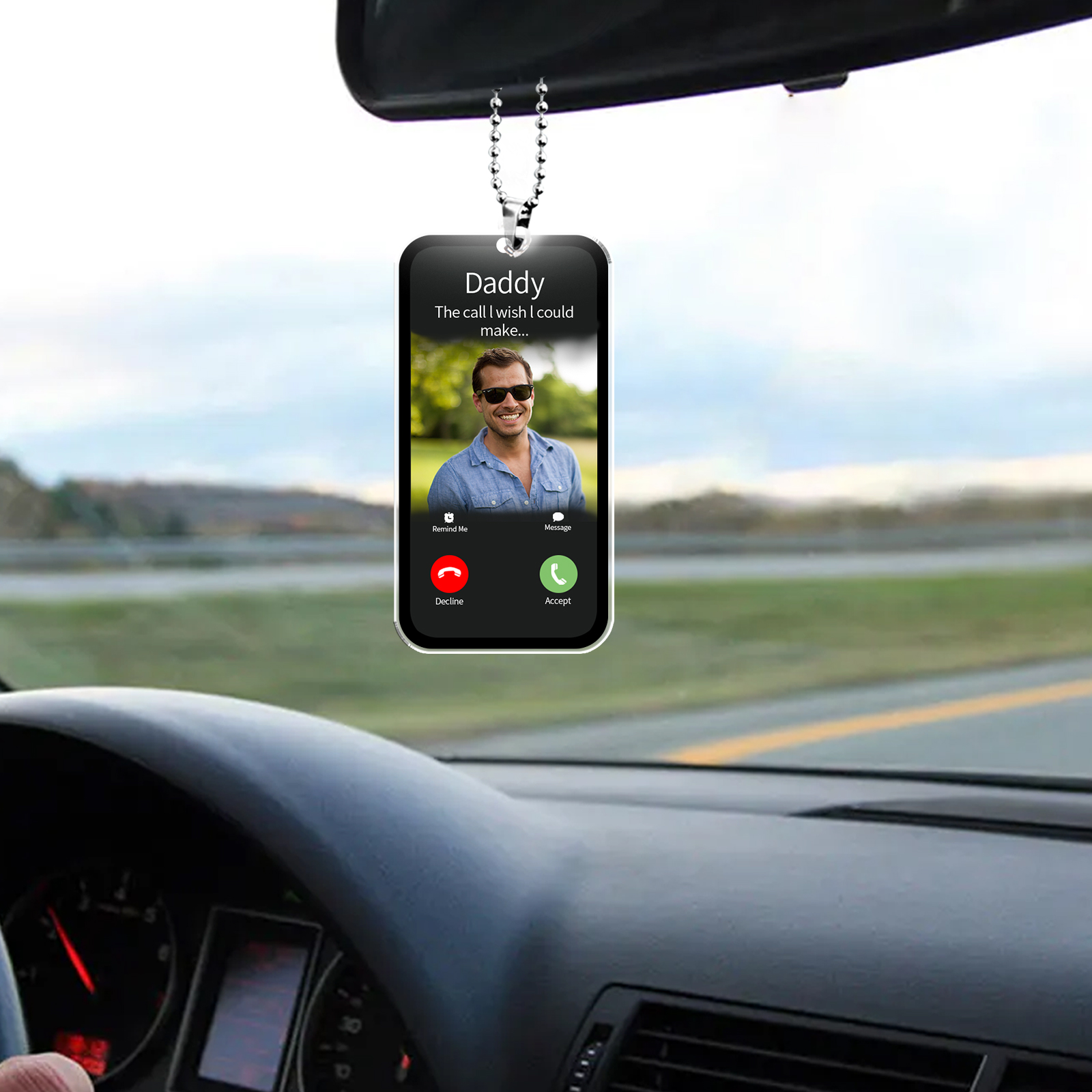 Personalised Memorial Keychain - "The Call I Wish I Could Make"