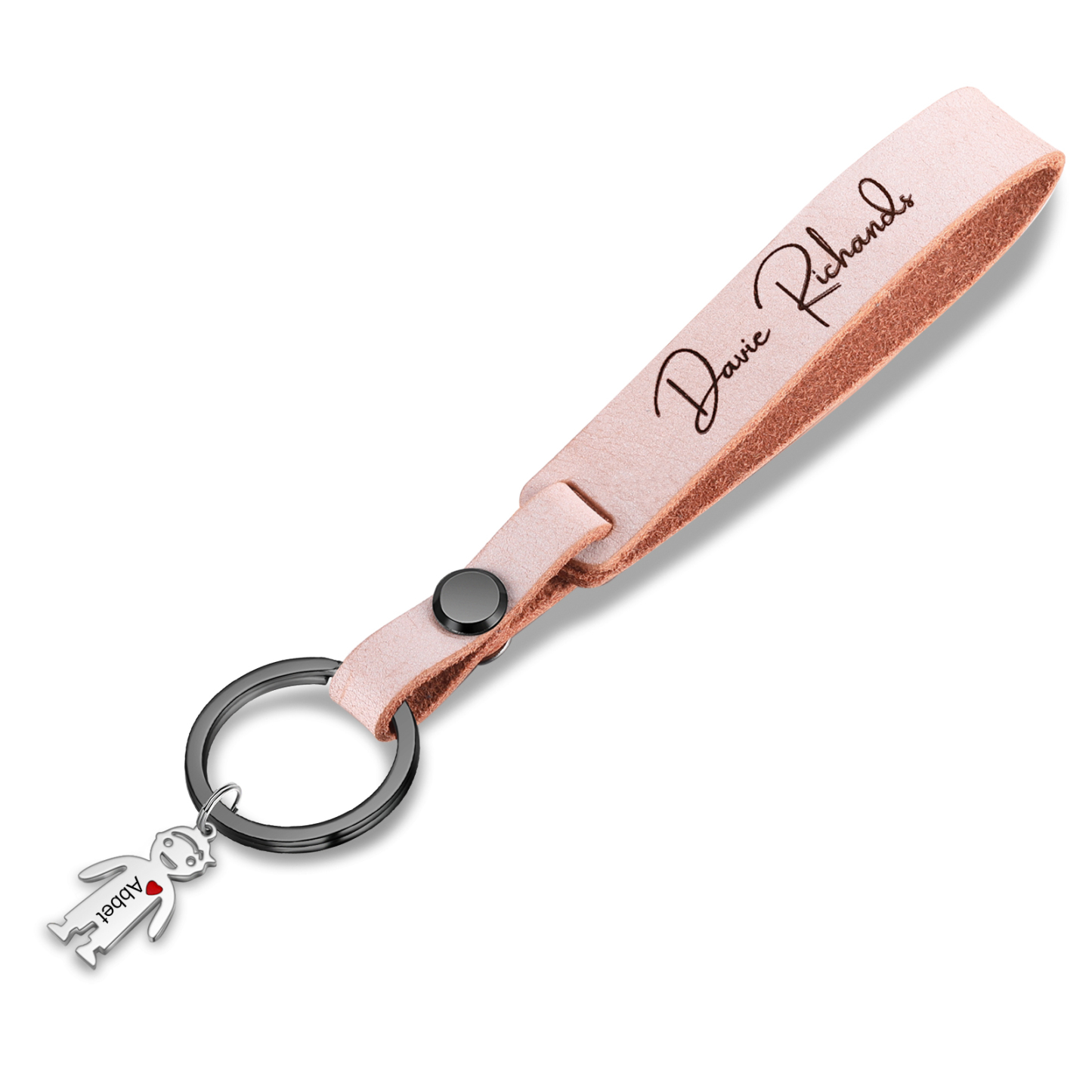 1 Name-personalized Keychain Custom 1 Doll Charm and 1 Text Keychain Gift for Nana and Mum