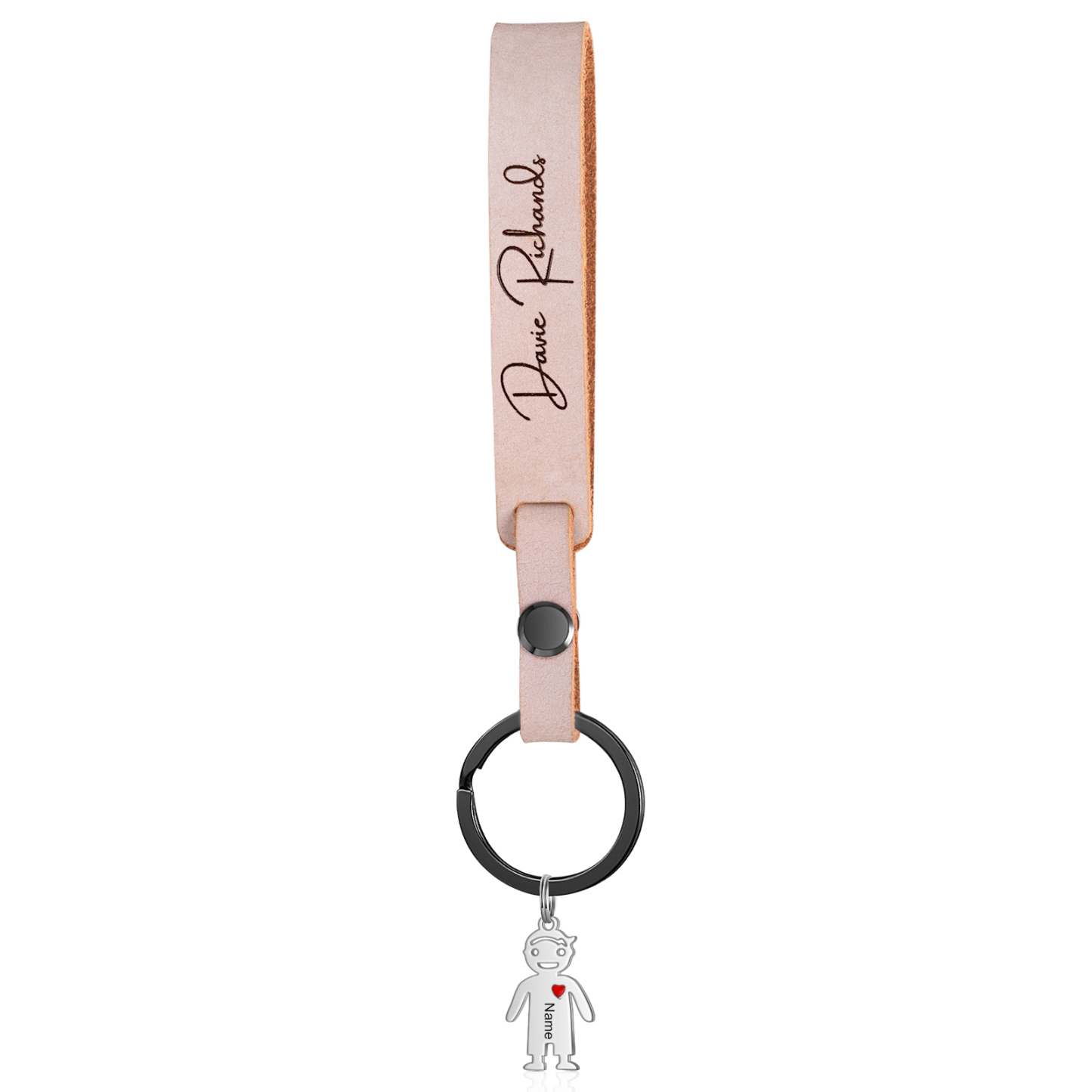 1 Name-personalized Keychain Custom 1 Doll Charm and 1 Text Keychain Gift for Nana and Mum