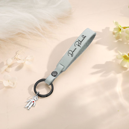 1 Name-personalized Keychain Custom 1 Doll Charm and 1 Text Keychain Gift for Nana and Mum