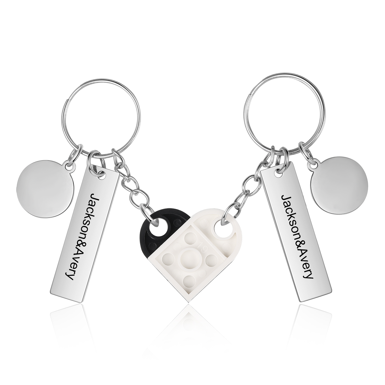Personalised Heart-Shaped Keychain with Custom Date, Name & Photo - Perfect Gift for Couples | Jessmade