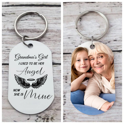 Personalized Memorial Keyring Custom Photo and Text Keyring - Memorial