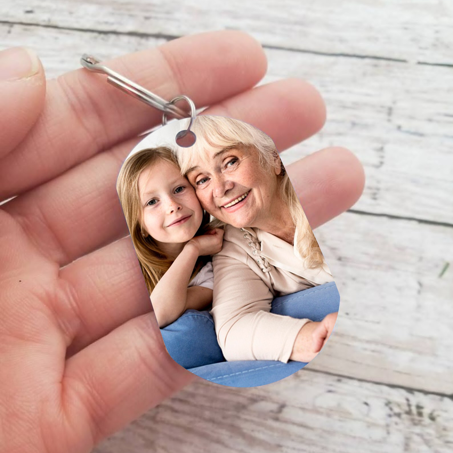 Personalized Memorial Keyring Custom Photo and Text Keyring - Memorial Angel Design | Jessmade