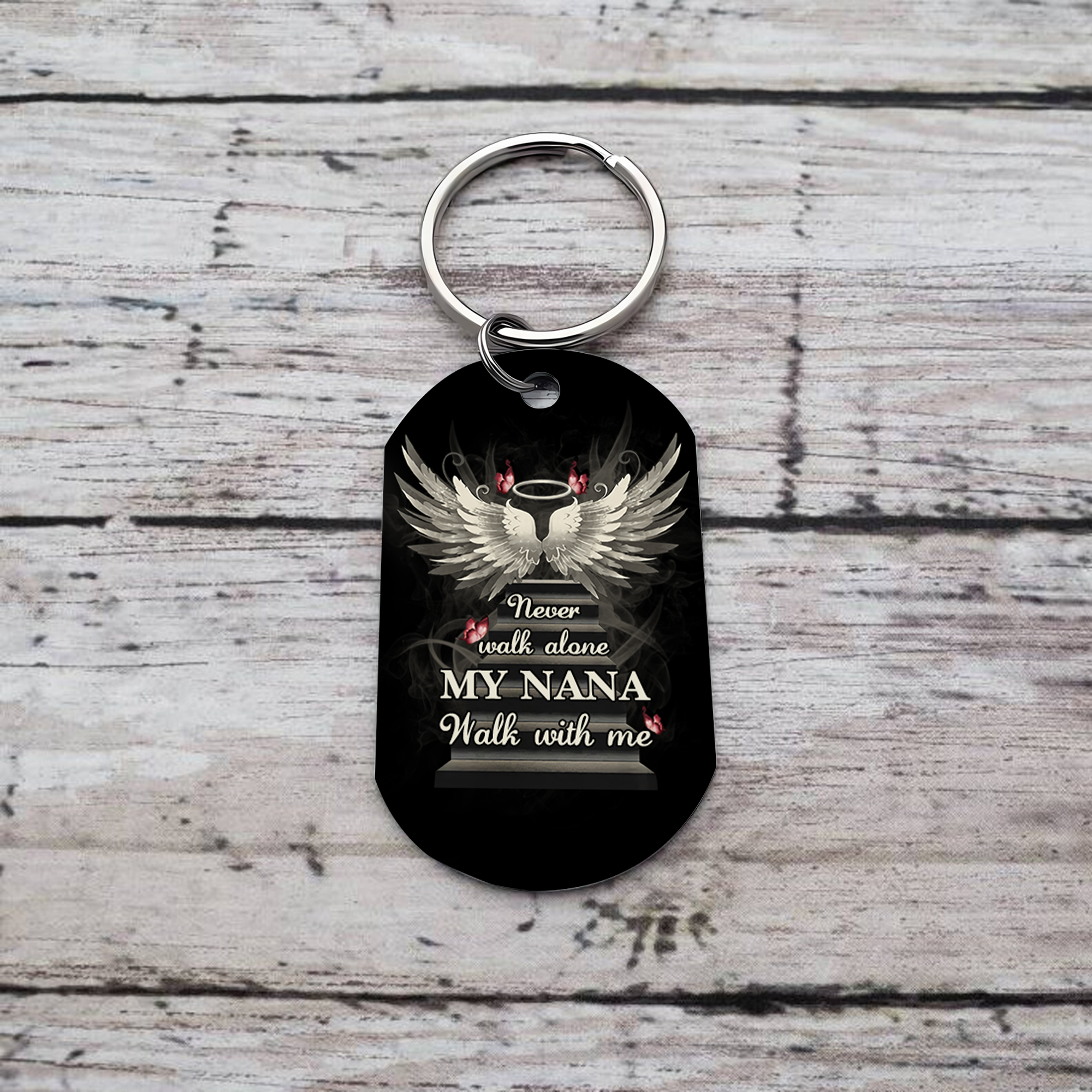 Personalized Memorial Keychain Custom Text Keychain - A Heartfelt Keepsake for Family | Jessmade