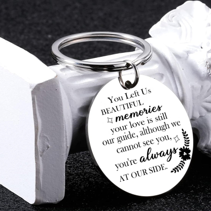 Personalized Memorial Keychain - Stainless Steel Keepsake with Engraved Message and Custom Name | Jessmade