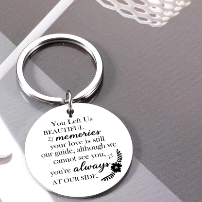 Personalized Memorial Keychain - Stainless Steel Keepsake with Engraved Message and Custom Name | Jessmade