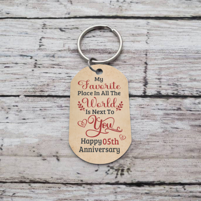 Personalised Couple Keyring with Custom 2 Names & Photo Stainless Steel Keychain Anniversary Gift for Him | Jessmade