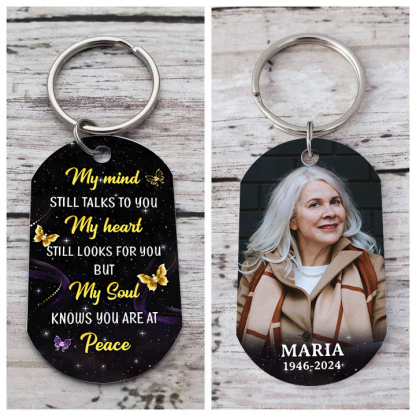 Personalized Memorial Keychain With Custom Photo, Name & Date Keychain