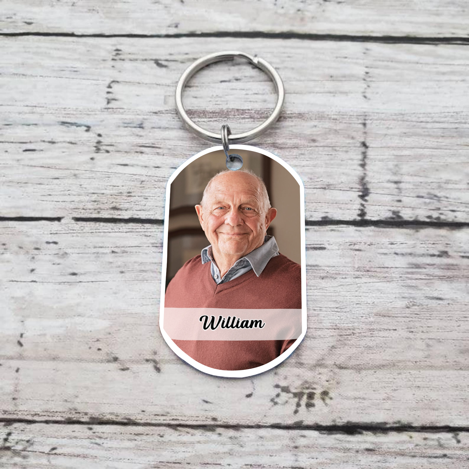 Personalized Memorial Keychain With Custom Photo & Name Keychain - "I will miss you as long as I live"