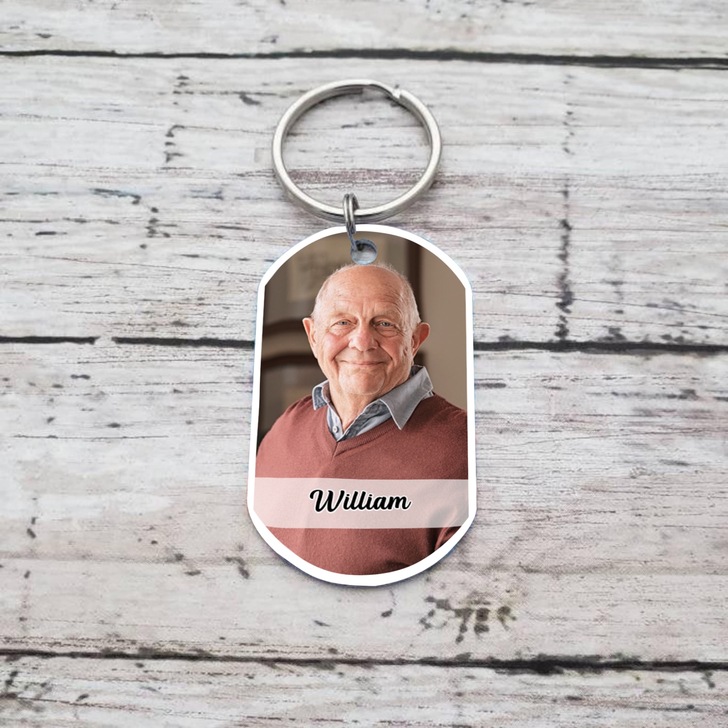 Personalized Memorial Keychain With Custom Photo & Name Keychain - "I will miss you as long as I live"