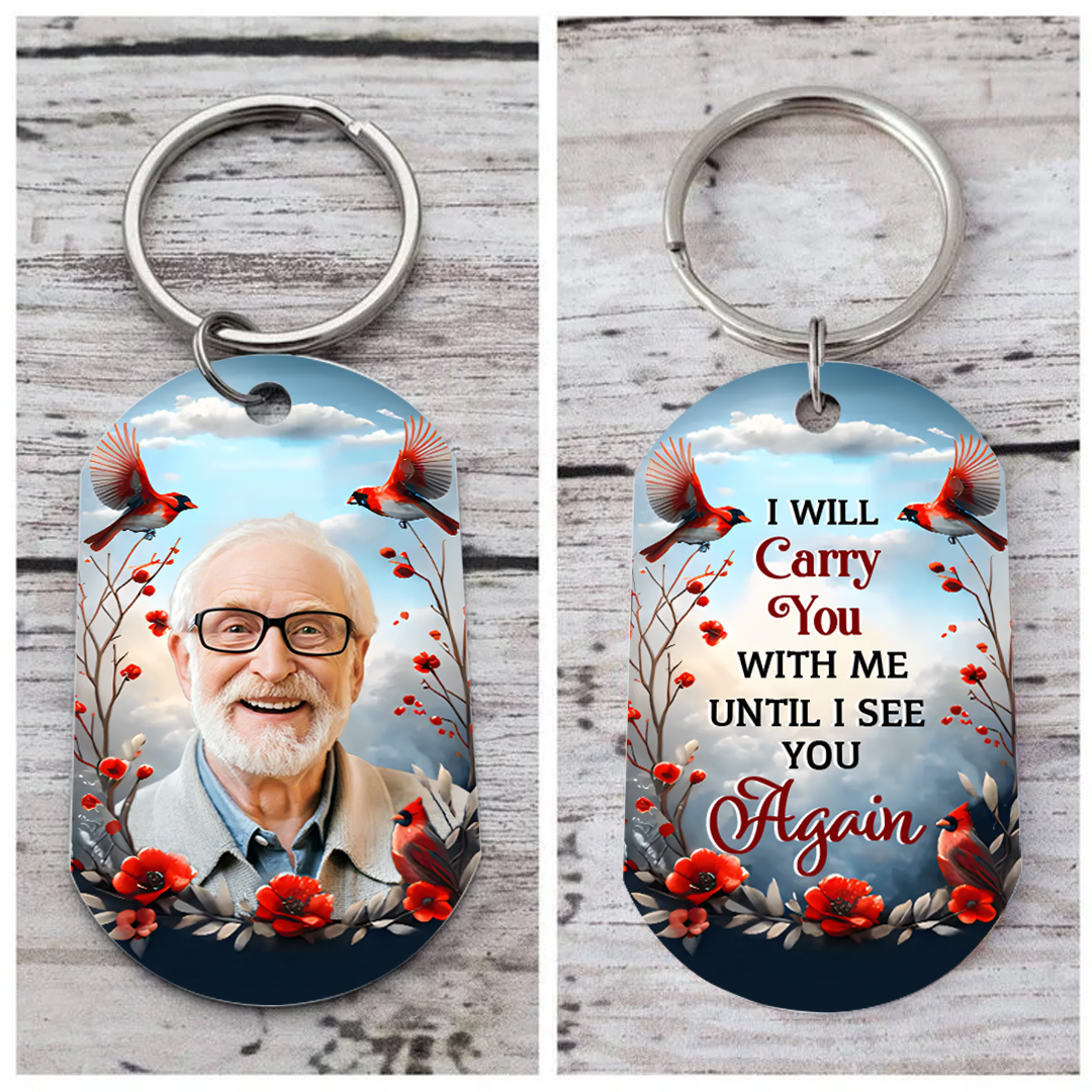 Personalized Memorial Keychain With Custom Photo & Name & Year Keychai