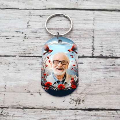 Personalized Memorial Keychain With Custom Photo & Name & Year Keychain - "You left me beautiful memories"