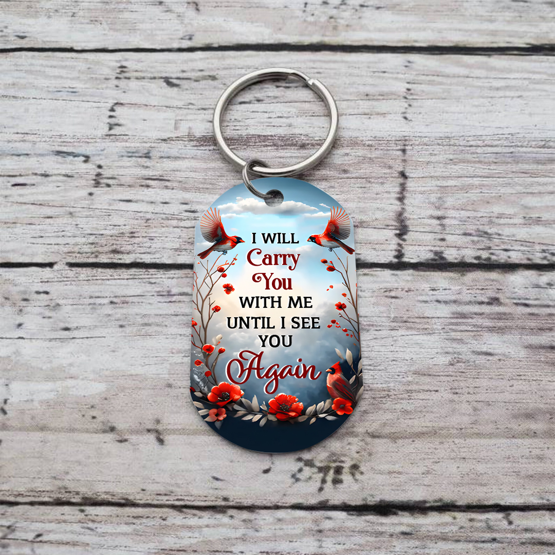 Personalized Memorial Keychain With Custom Photo & Name & Year Keychain - "You left me beautiful memories"