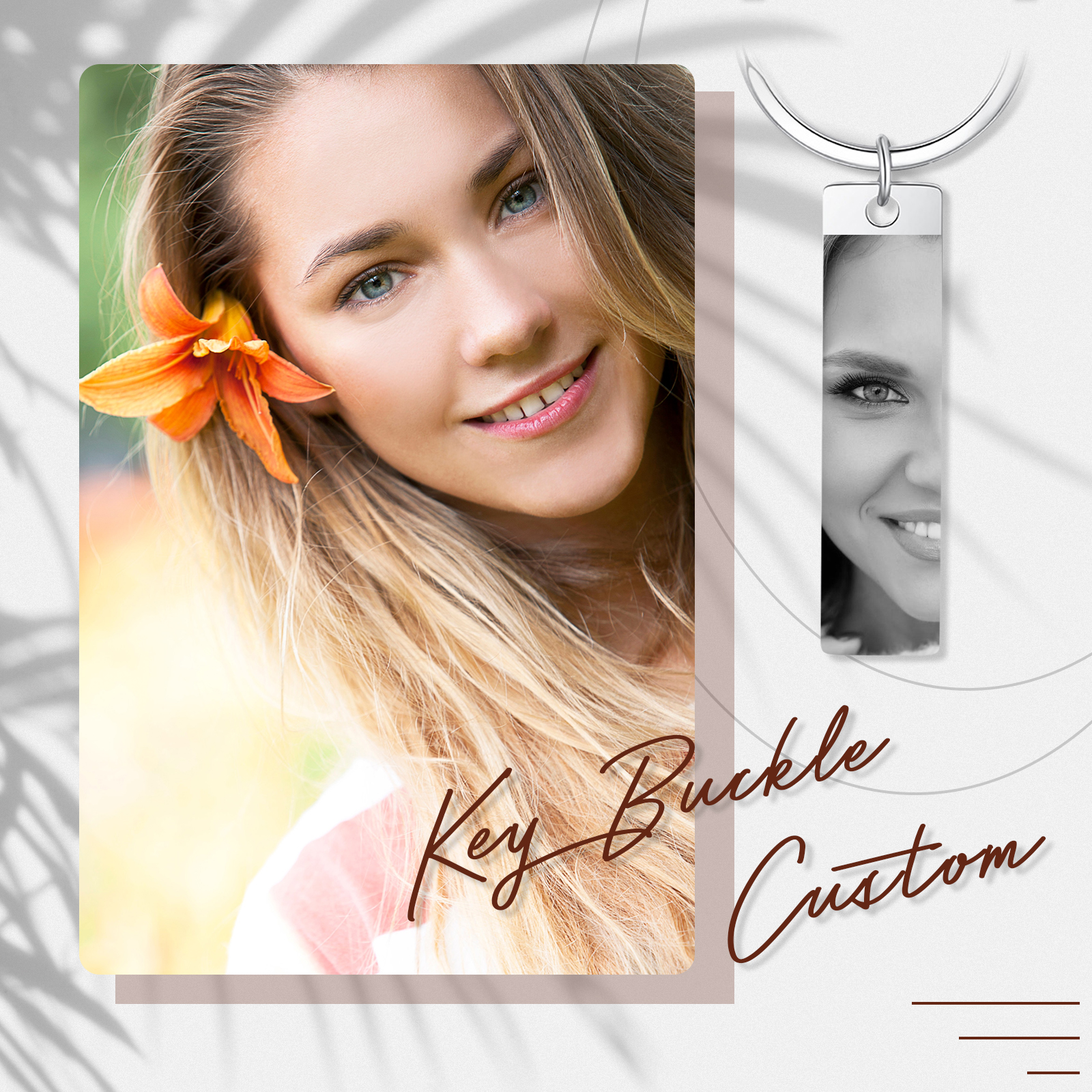 Custom Eye Photo Stainless Steel Keyring - Available in Silver & Gold & Black - Christmas Gift for Wife/Mum/Daughter/Sister | Jessemade