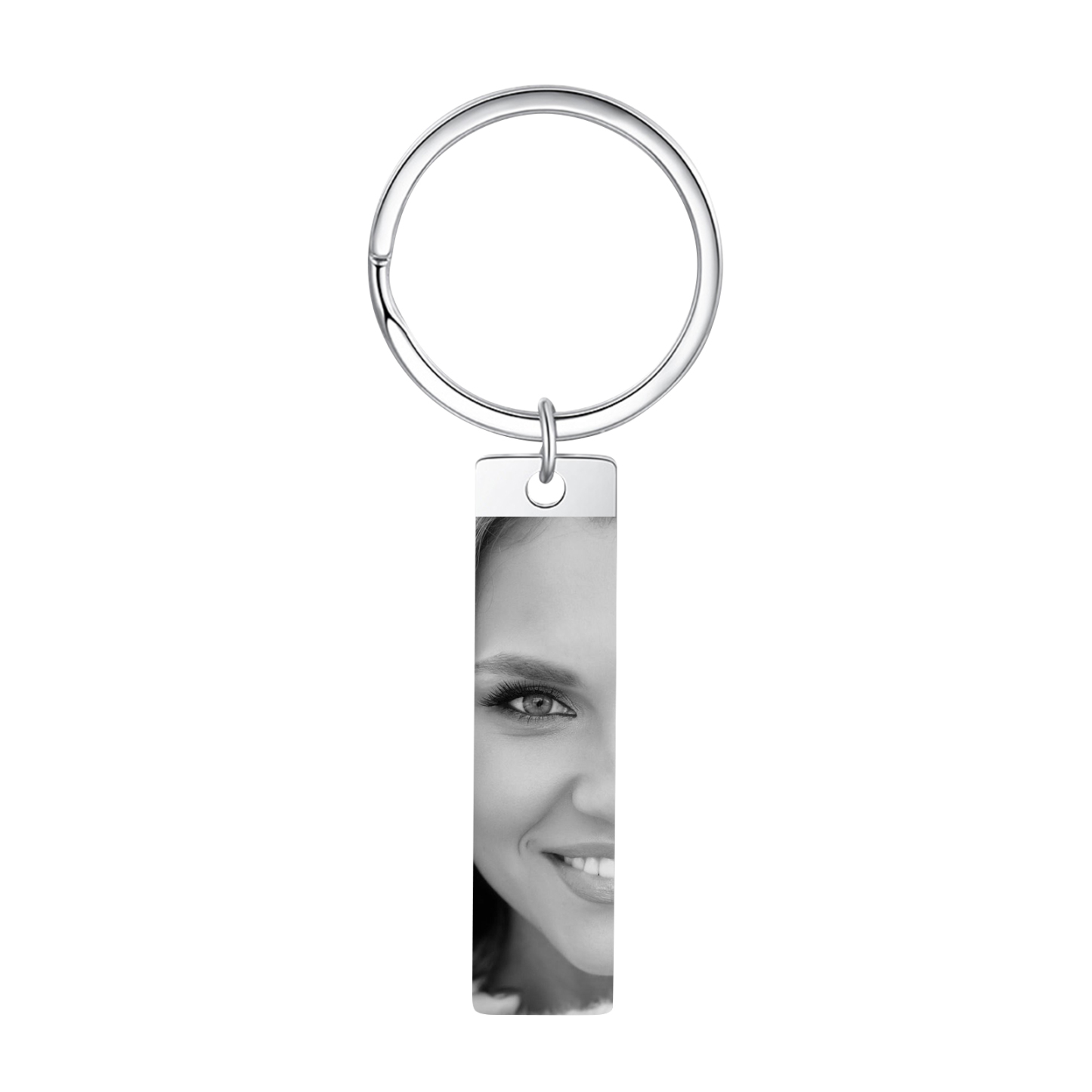 Custom Eye Photo Stainless Steel Keyring - Available in Silver & Gold & Black - Christmas Gift for Wife/Mum/Daughter/Sister | Jessemade