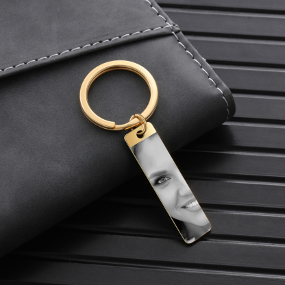 Custom Eye Photo Stainless Steel Keyring - Available in Silver & Gold & Black - Christmas Gift for Wife/Mum/Daughter/Sister | Jessemade