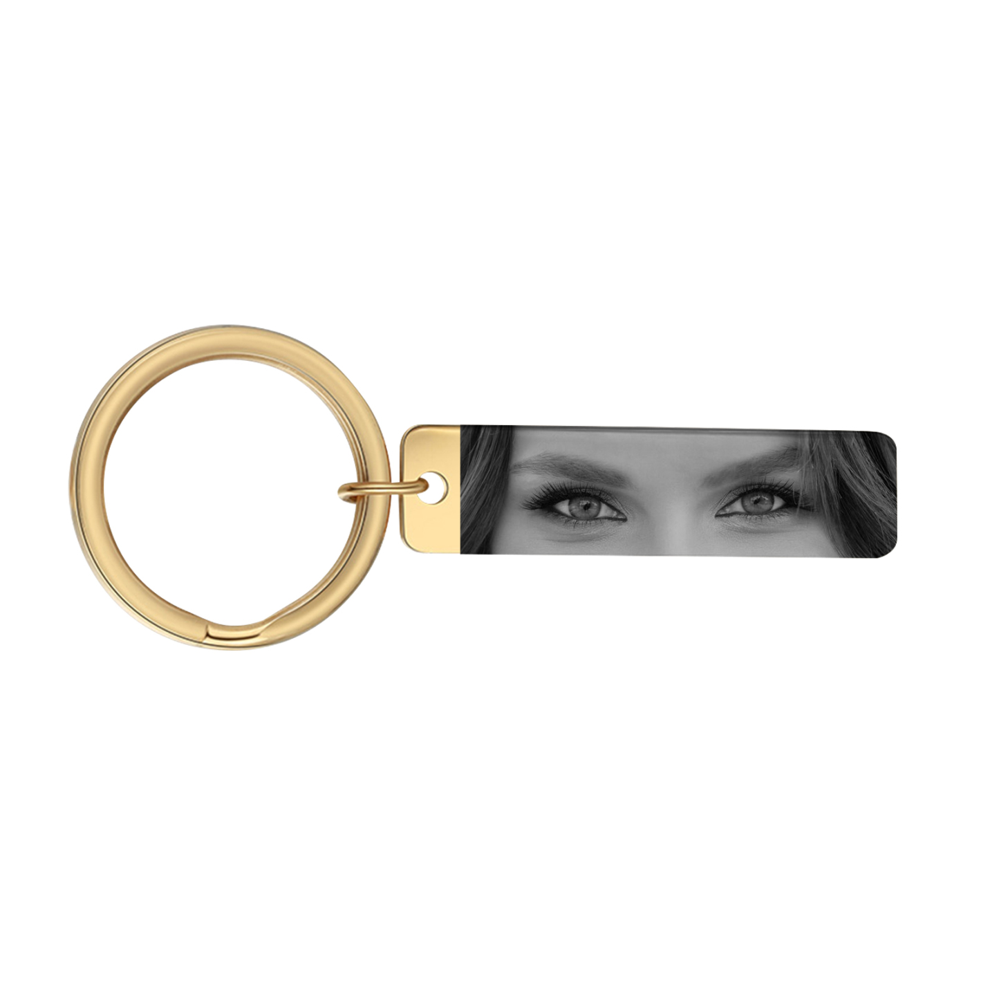 Custom Eye Photo Stainless Steel Keyring - Available in Silver & Gold & Black - Christmas Gift for Wife/Mum/Daughter/Sister | Jessemade
