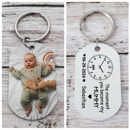 Personalized Keychain The Moment You Became My Mommy Custom Gift for Parents | Jessemade