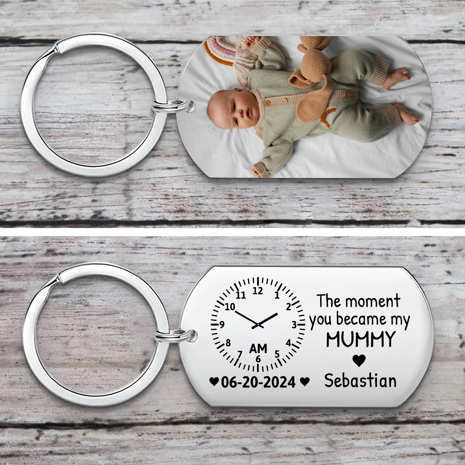 Personalized Keychain The Moment You Became My Mommy Custom Gift for Parents | Jessemade